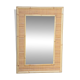 Large bamboo rattan mirror by Dal Vera Italy 1970