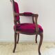 Burgundy pink velvet shepherdess