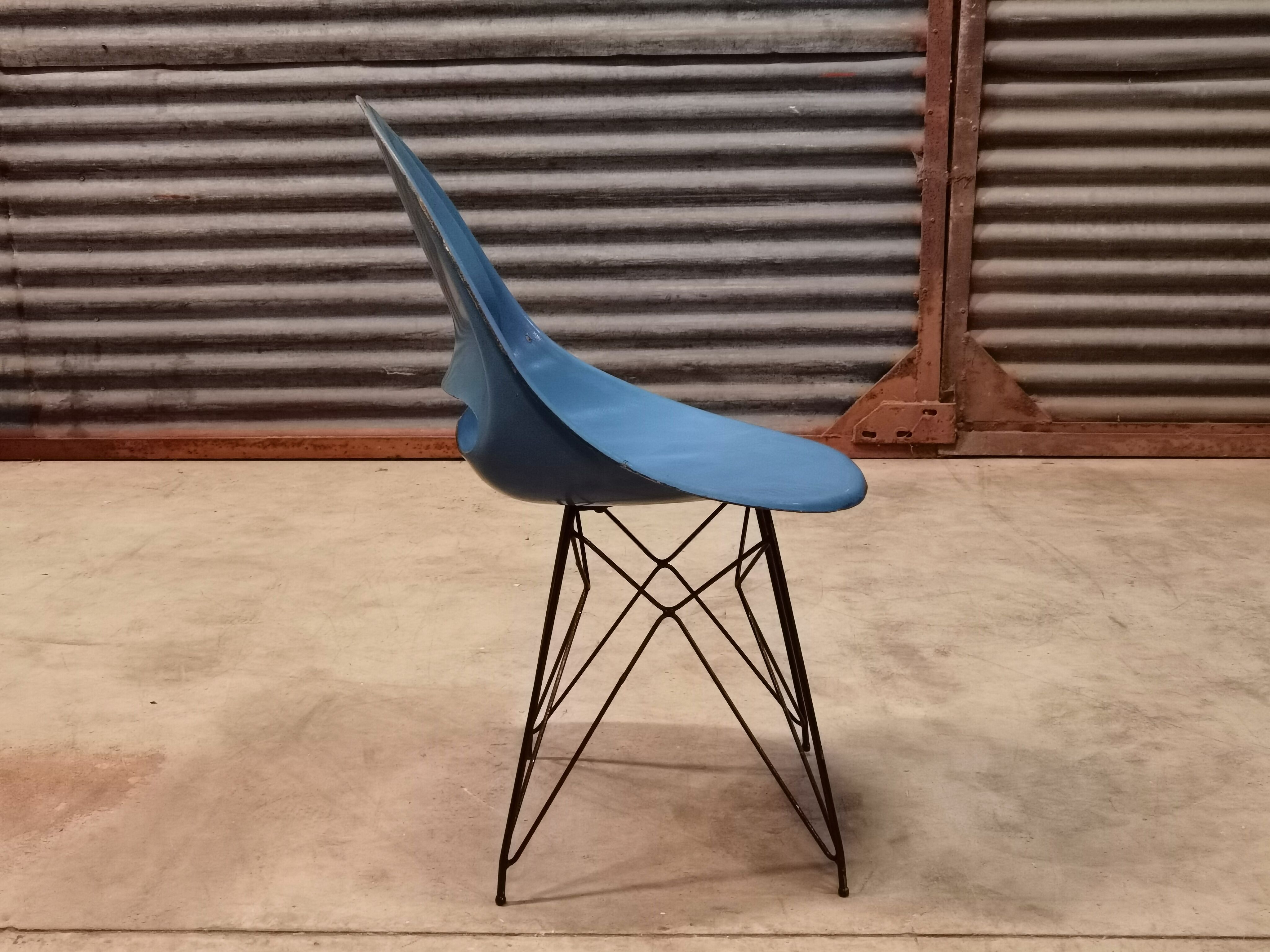 Blue chair Miroslav Navràtil for Vertex 1959