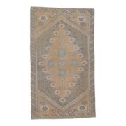 1970s Turkish Hand-Knotted Wool Runner Rug 92x175