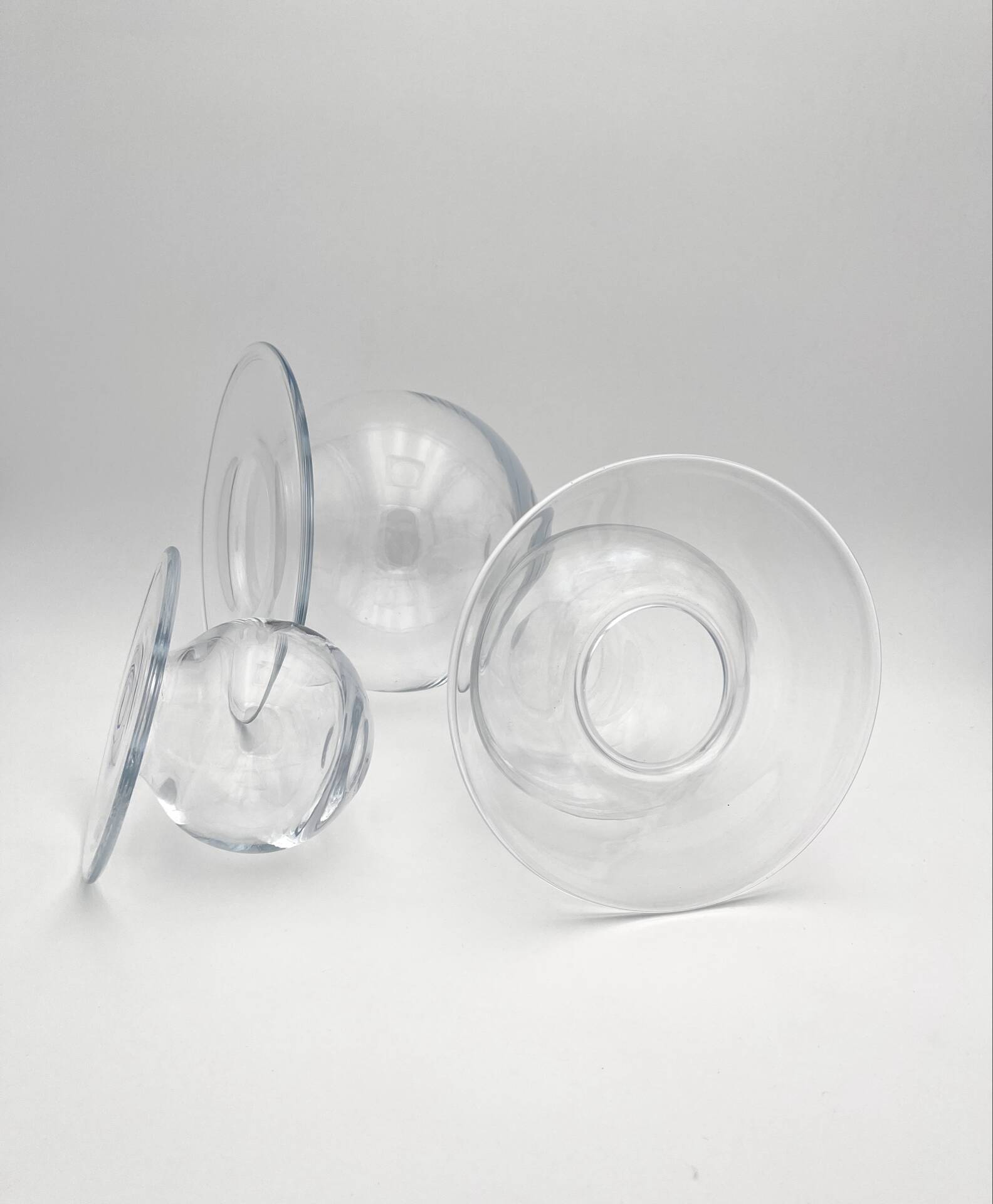 Rare Trio Vases "Saturnus" Nanny Still Riihimäen Lasi 1960