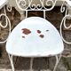 White cast iron garden chair no. 1