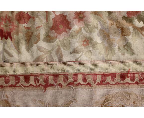 Tapis floral tissé à la main style anglais Needlepoint Tapis tapis-122x183cm  | Selency