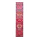 Vintage Turkish Oushak Handmade Cotton Pink Wool Runner Rug 79x362