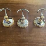 Chrome and gold metal coat rack