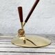 Poul Dinesen - Th. Valentines. Teak And Brass Table Lamp, Mid-20th Century