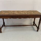 20th century oak rockery style end-of-bed bench
