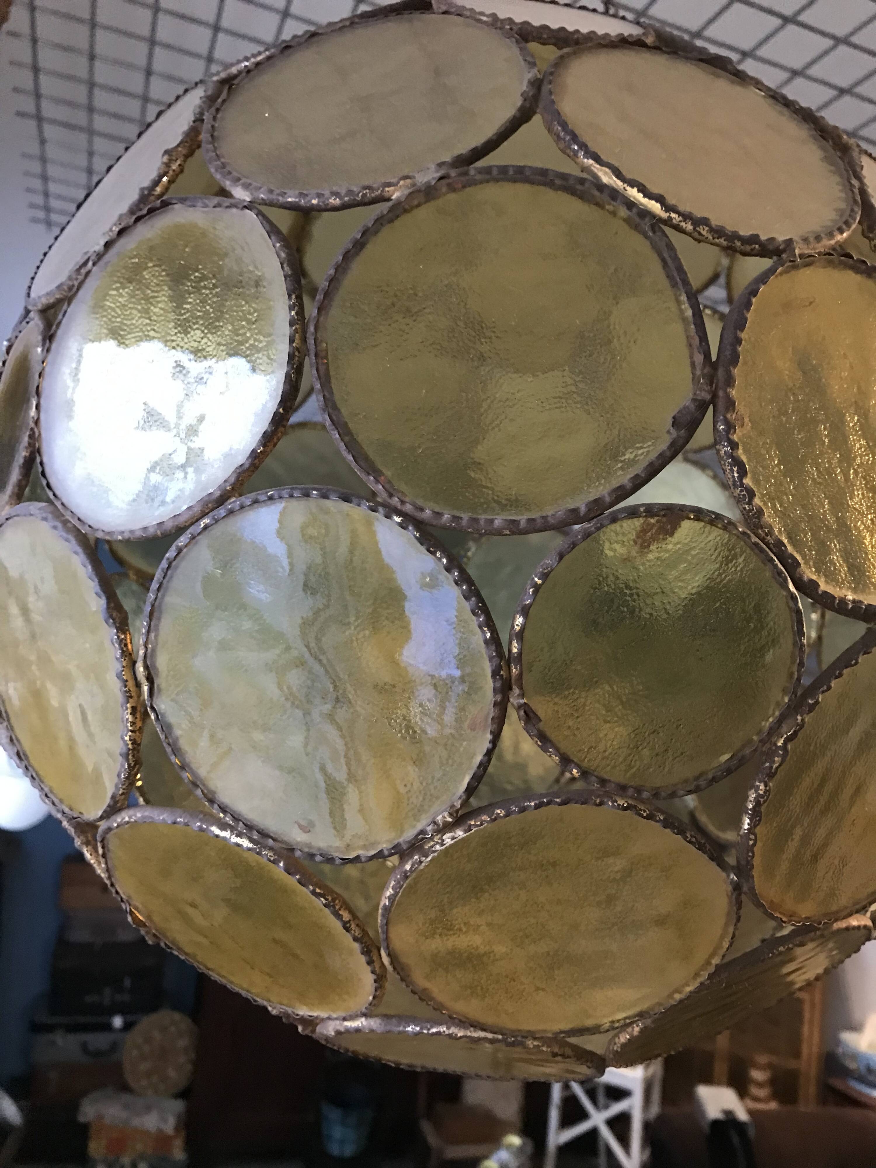 Vintage glass ball pendant light