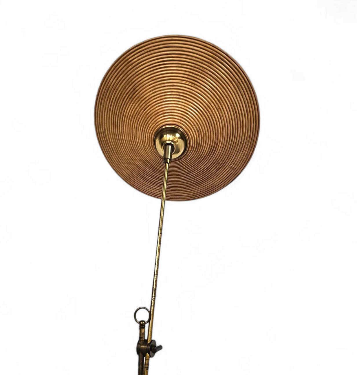 Pencil reed / split reed / floor lamp 1960s / fishing rod lamp