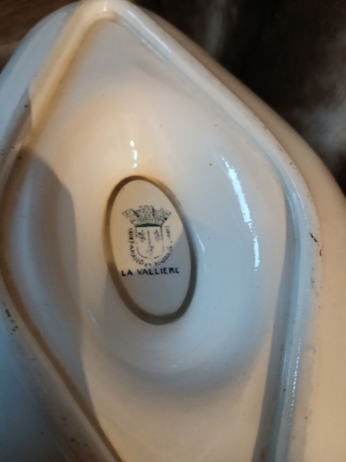 Antique sauce boat in ironstone