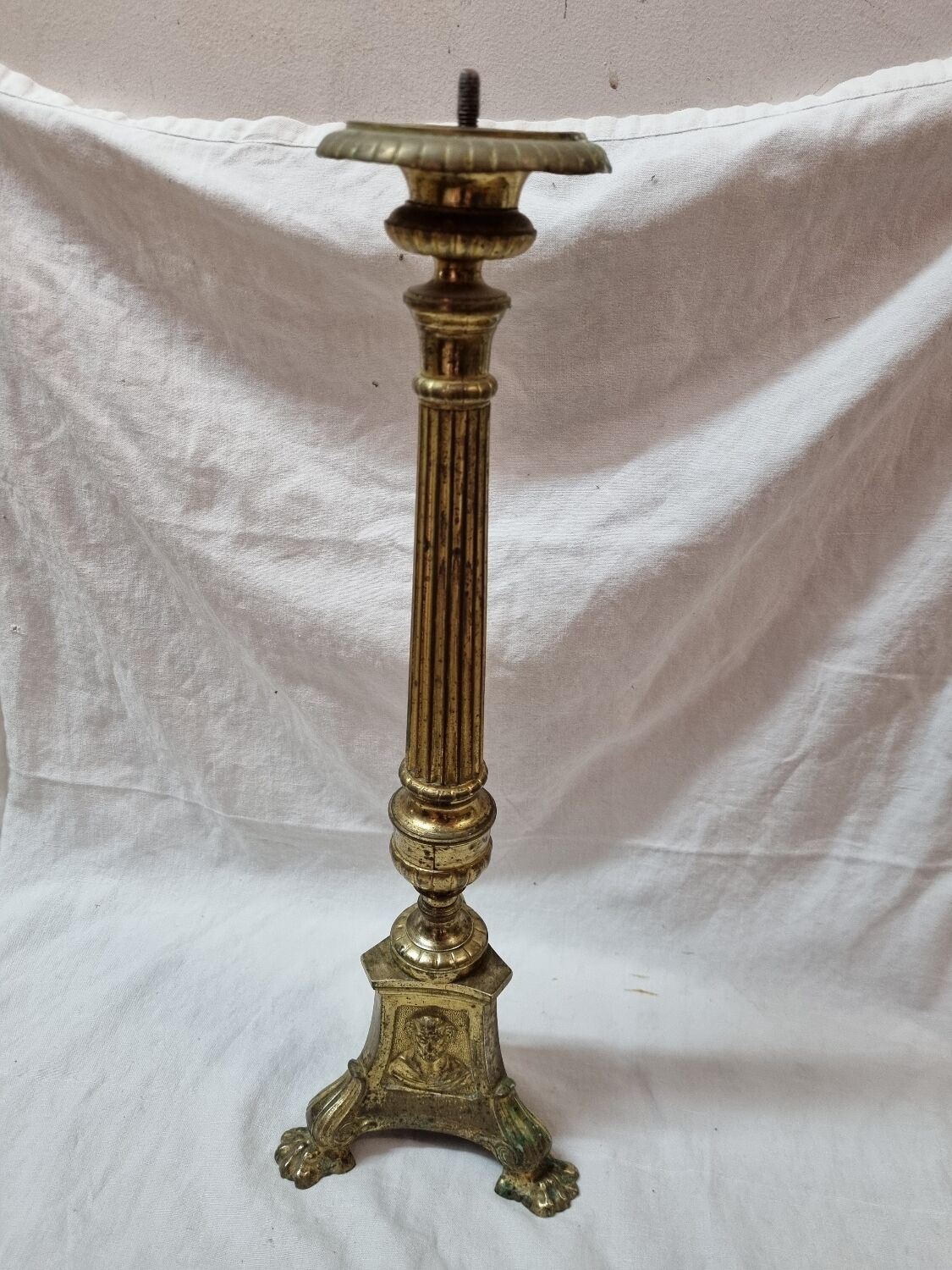 Church candlestick, lion's feet, nineteenth century
