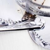 Silver metal sugar and red glass