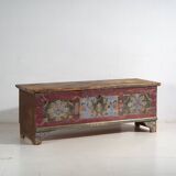 Ancien coffre long à motifs floraux (c.1870) #40