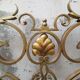 Golden wrought iron bedhead