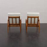 Paire de chaises longues Kai Kristiansen Paperknife en teck et laine naturelle