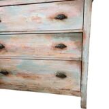 Multicolored patinated chest of drawers