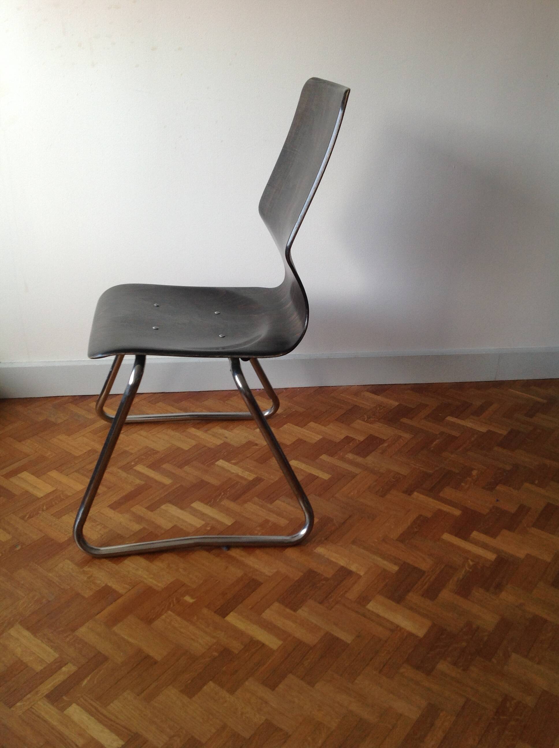 Six vintage Pagholz (or pagwood) Flötotto chairs (high back)