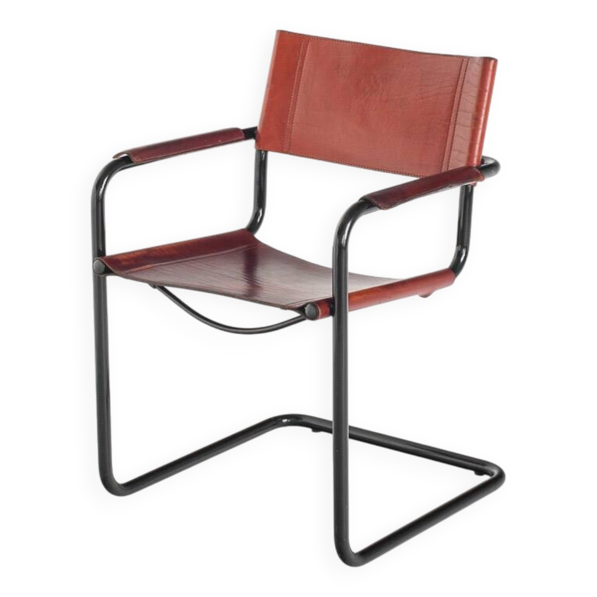 Cantilever chairs model MG5 in leather edition by Matteo Grassi. Italy, 90s