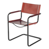 Cantilever chairs model MG5 in leather edition by Matteo Grassi. Italy, 90s