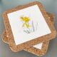 Pair of vintage botanical trivets in ceramic and cork – Yes
