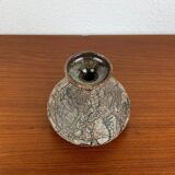 Vintage German brutalist studio mushroom vase by Gerhard Liebenthron, 1970s.