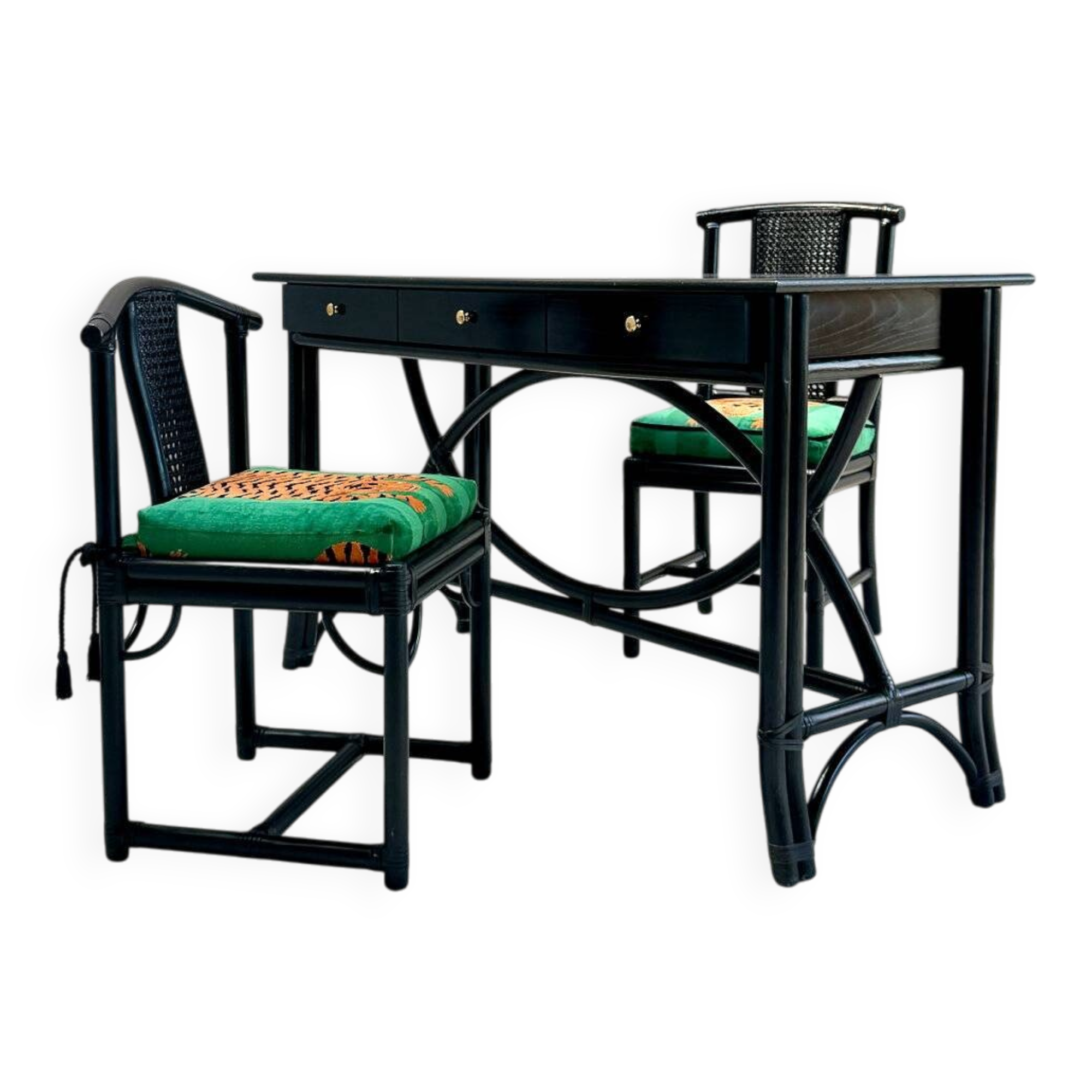 Gasparucci Italo office set / Jokhang Tiger velvet, designed by J. Hartig, Schumacher