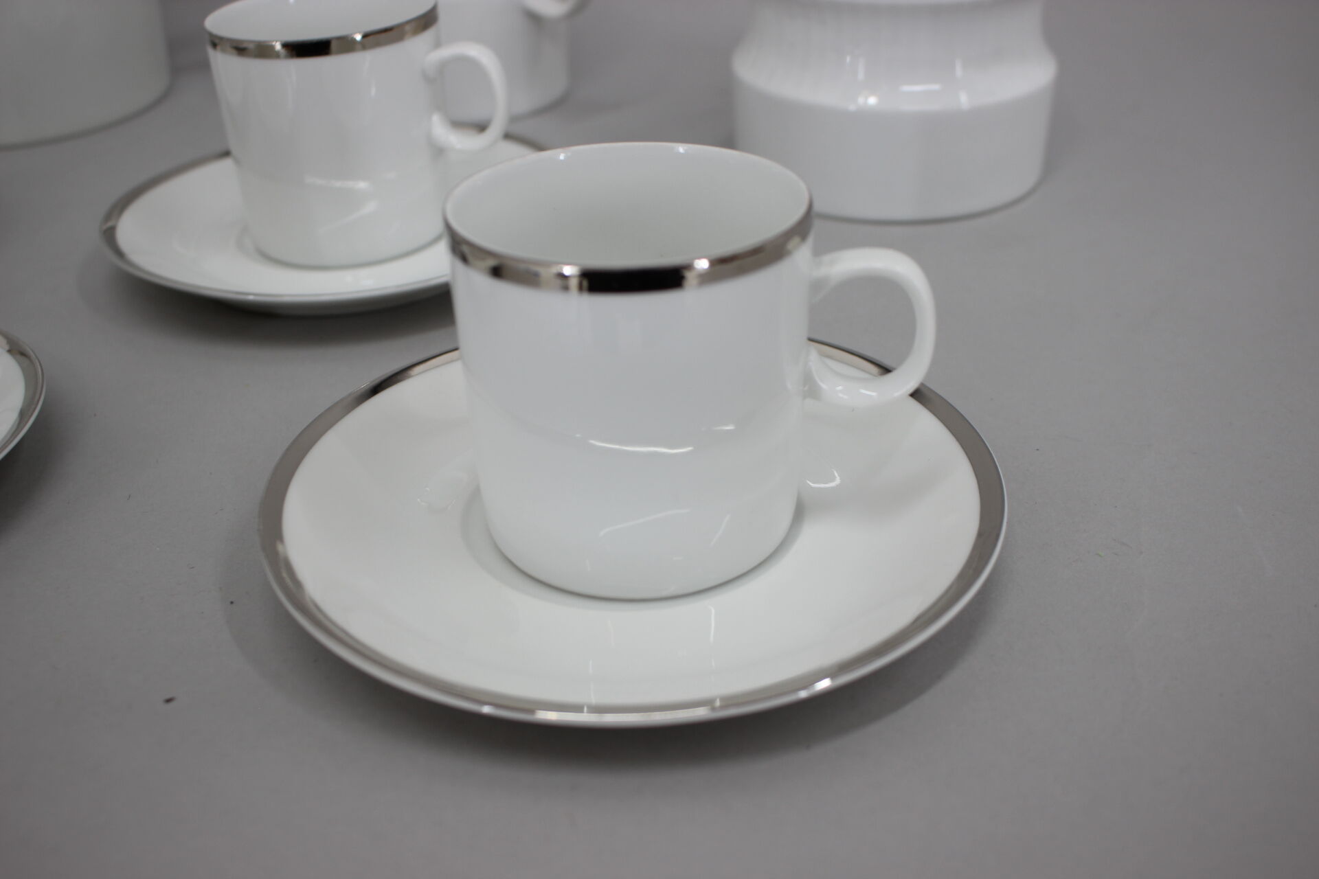 1964 Jaroslav Jezek Exlusive Porcelain Tea Set "Nefertiti", Czechoslovakia