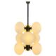 Kaiser chandelier with 9 arms in chrome, 1960s, Germany