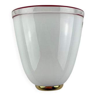White and Red Murano Wall Light by Itre, Italy, 1980s
