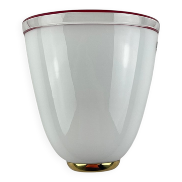 White and Red Murano Wall Light by Itre, Italy, 1980s