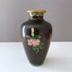Cloisonne vase, vintage enamel vase