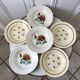 Set of 6 hollow assistants Digoin Sarreguemines and Badonviller years 30-40