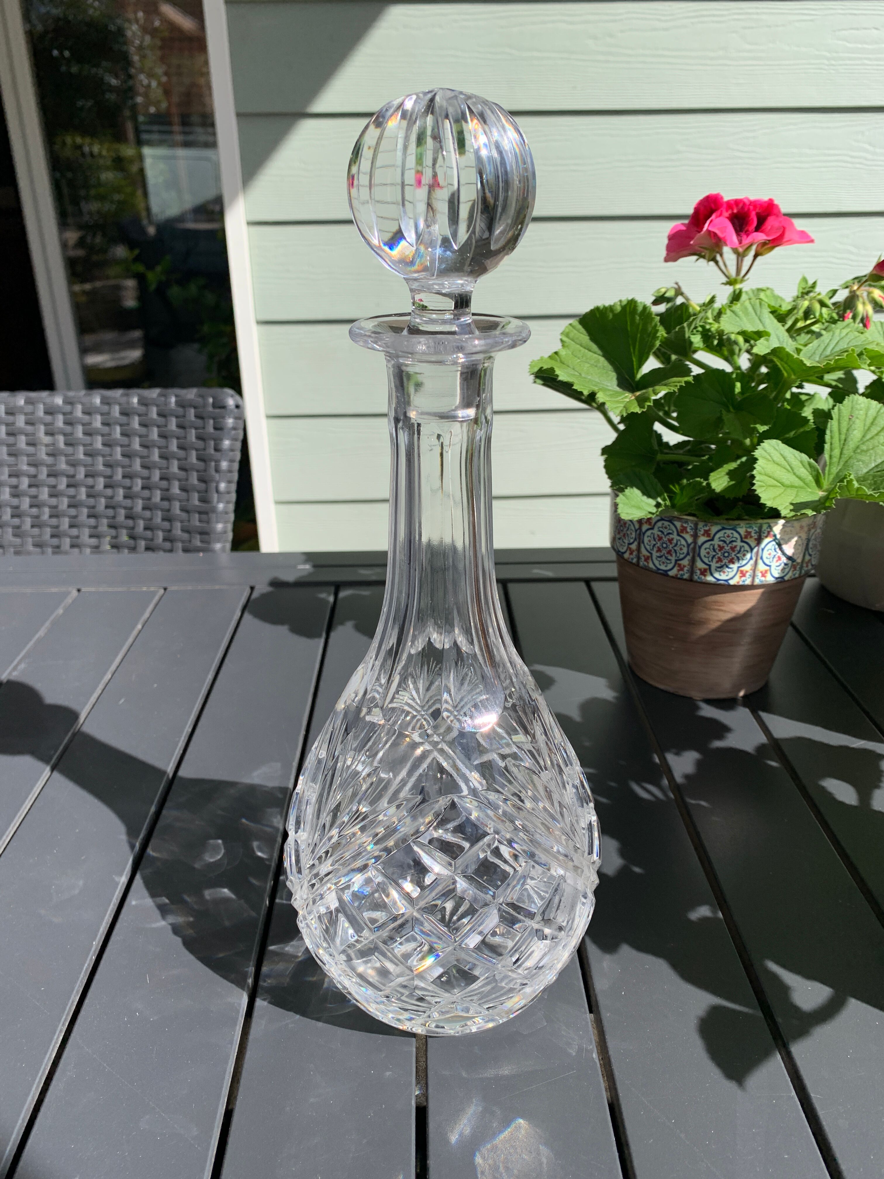 Vintage bohemian crystal decanter
