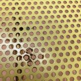 Vinyl magazine holder side table, perforated sheet metal, 50s