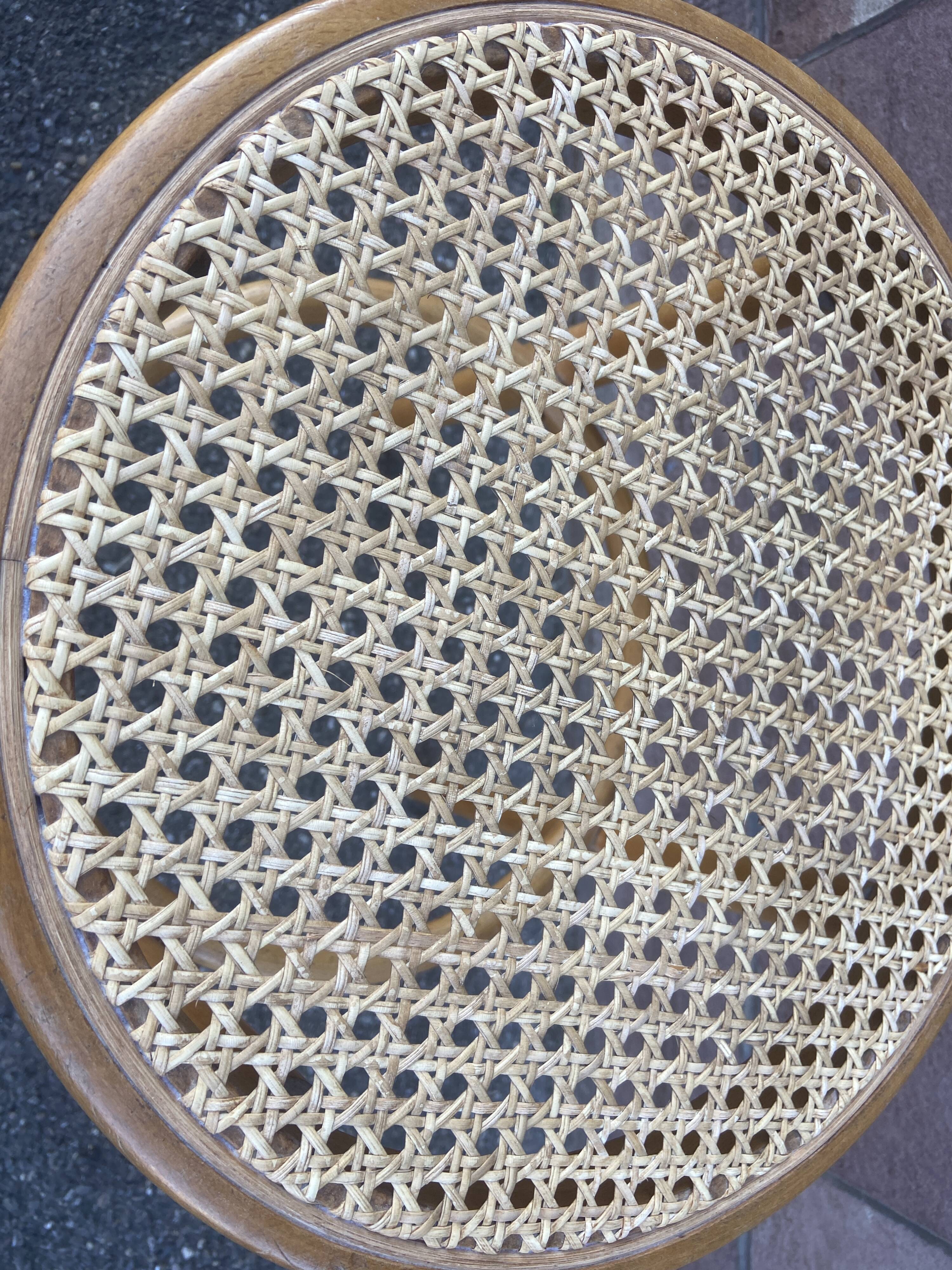 Vintage curved wood stool