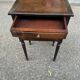 Vintage Louis XVI style bedside table – Dark wood & Fluted legs