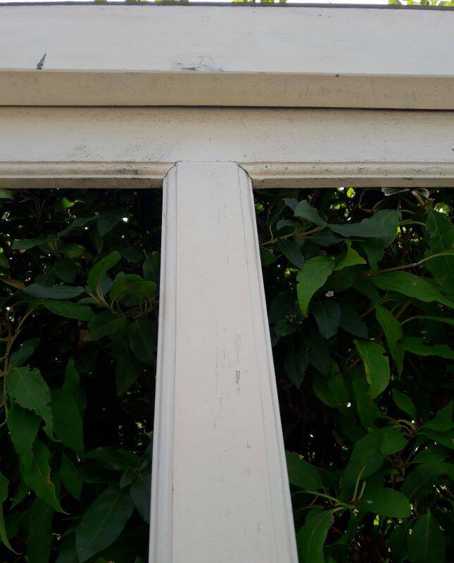 Old glazed door 211.5x105.5cm and its entrance door frame.