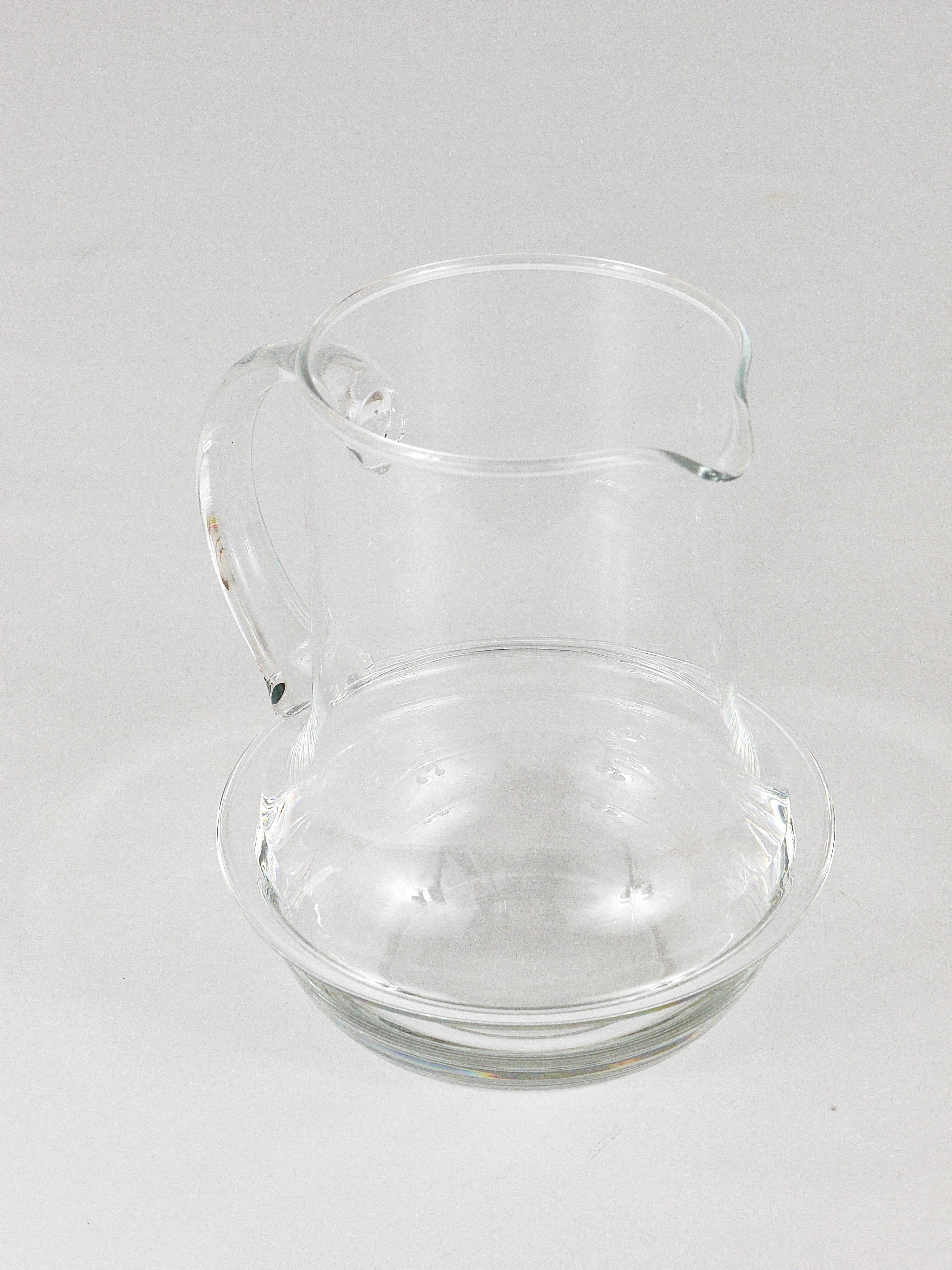 Mid-century glass pitcher by Carl Auböck, Ostovics Culinar, Austria, 1970s.