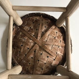 Tabouret traditionnel en châtaignier 1960