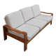 Scandinavian sofa in oak and wool from the 60s