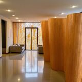 Baumann Sons & Company, large screen made of beech slats circa 1930-1940