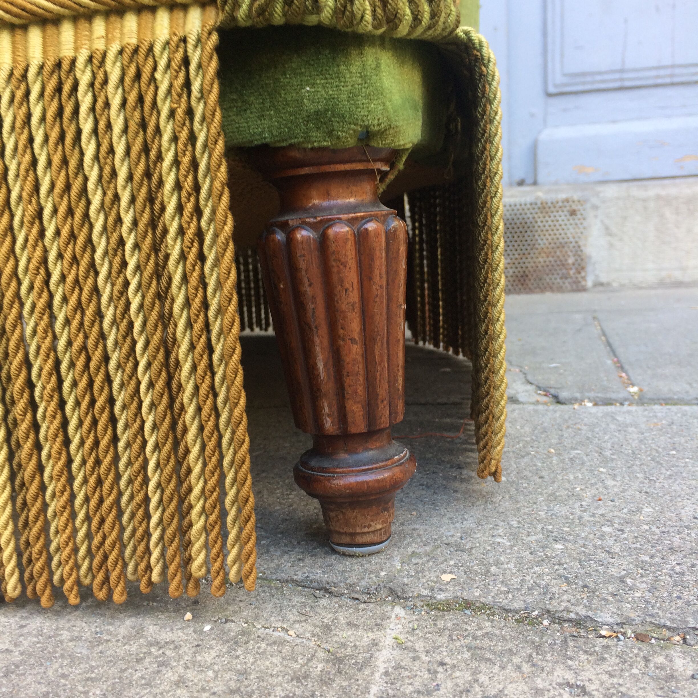 Toad style Art Deco armchair