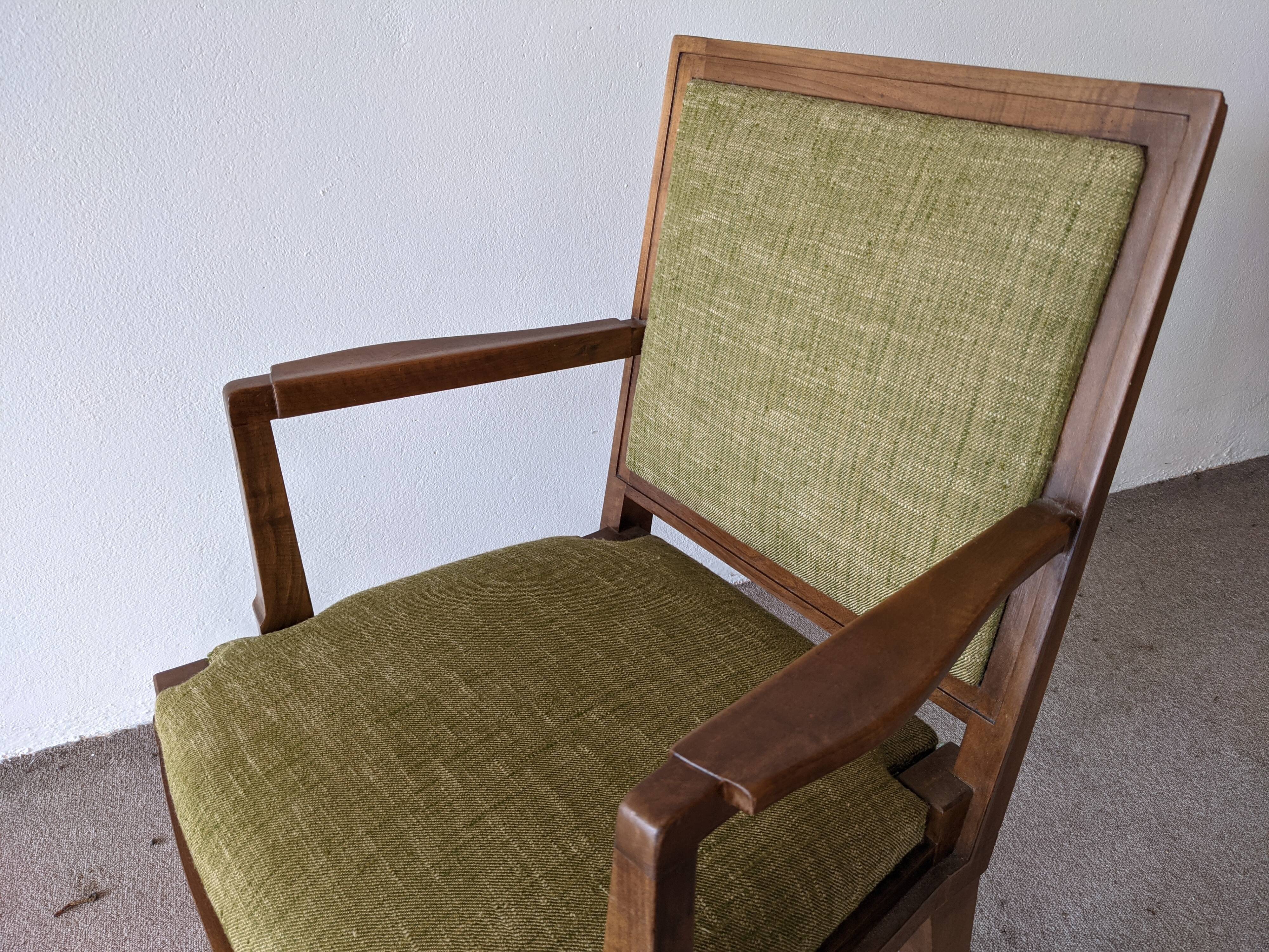 4 walnut bridges armchairs