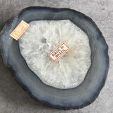 Cendrier empty pocket in brazil's bluish agathe geode