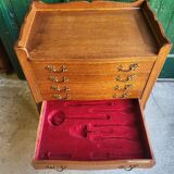 Cutlery furniture of the brand Ercuis in veneer oak