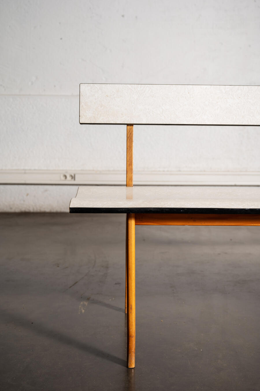 Wood and formica bench