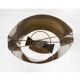 1970s brass and wood table lamp