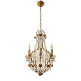 Vintage Crystal Rose Chandelier