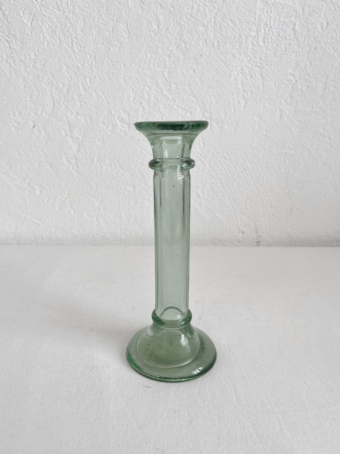 Vintage Molded Glass Straight Candle Holder