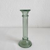 Vintage Molded Glass Straight Candle Holder